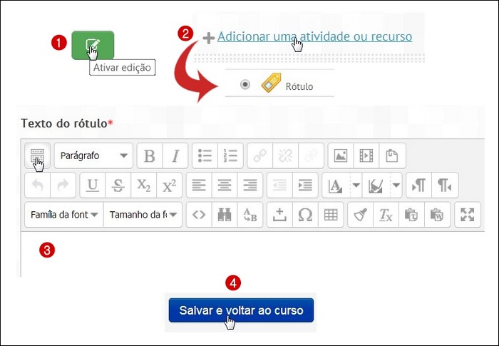 Inserir rótulo